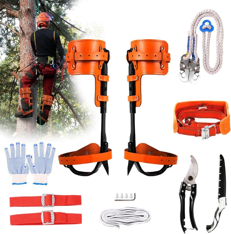 Rohseson Tree Climbing Spikes, Tree Climbing Gear with Non-Slip Pedal, Adjustable Tree Climbing Tool Set - Image 1